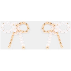 Forever New Women's Nadia Pearl Earrings in Pearl/Gold