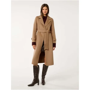 Forever New Women's Natalie Felled Seam Coat in Dusty Camel