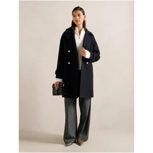 Forever New Women's Pixie Double Breasted Coat in Navy