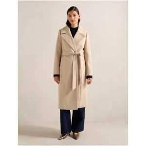 Forever New Women's Polly Wrap Coat in Warm Oatmeal