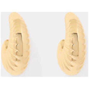 Forever New Women's Rosa Ridge Hoop Earrings in Gold Plated