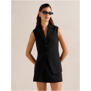 Forever New Women's Sienna Sleeveless Blazer Jacket in Black