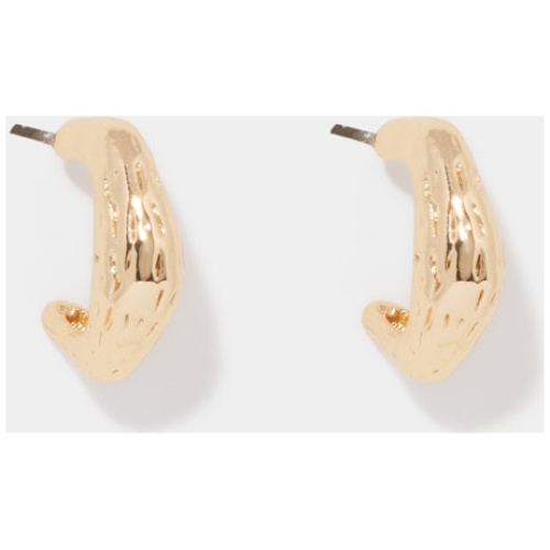 Forever New Women's Terri Textured Hoop Earrings in Gold Plated