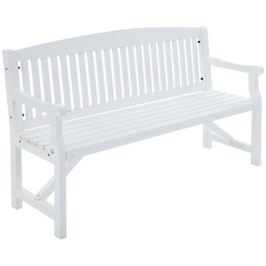 Gardeon 5FT Outdoor Garden Bench Wooden 3 Seat Chair Patio Furniture White