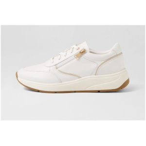 Geox D Cristael E Ge White Leather White Sneakers Womens Shoes Casual Casual Sneakers