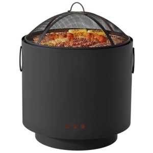 Grillz Fire Pit BBQ Portable Deep Bowl Outdoor Fireplace