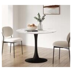 Huey Round Dining Table Black