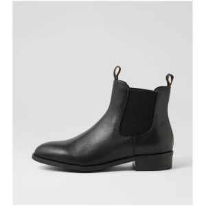 Hush Puppies Dorado Hp Black Leather Black Boots Womens Shoes Casual Ankle Boots