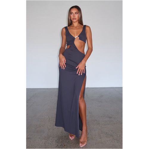 It Feels Wrong Maxi Dress Steel