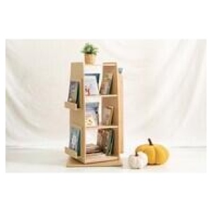 Jooyes Kids Revolving Display Bookcase Neutral