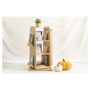 Jooyes Kids Revolving Display Bookcase Neutral
