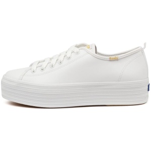 Keds Triple Up Leather Ke White Leather White Sneakers Womens Shoes Casual Casual Sneakers