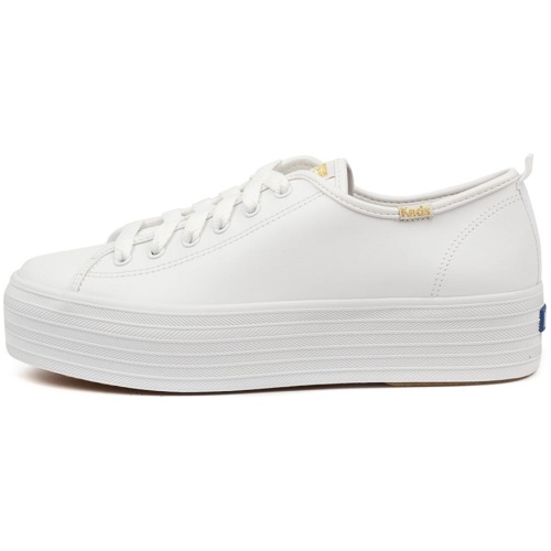 Keds Triple Up Leather Ke White Leather White Sneakers Womens Shoes Casual Casual Sneakers