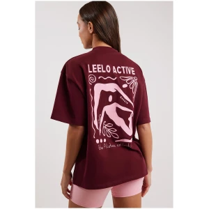 Leelo Active V5 Pilates Collection Tee Cherry Cola/Peony