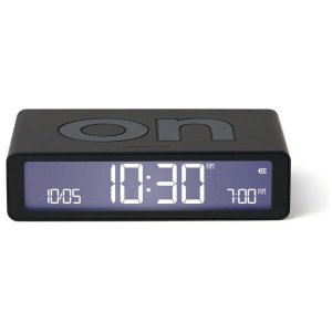 Lexon Flip Classic Reversible Alarm Clock - Black