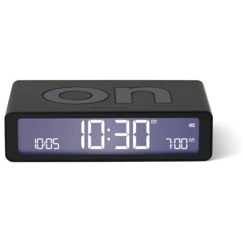 Lexon Flip Classic Reversible Alarm Clock - Black