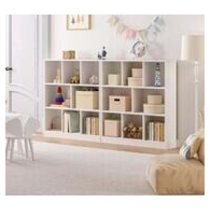 Lilypad 8 Shelf Bookcase White
