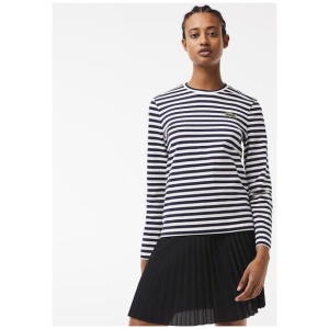 Long Sleeved Striped Cotton T-shirt