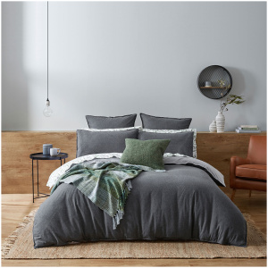 Lusso Reversible Brushed Cotton Blend King Quilt Cover