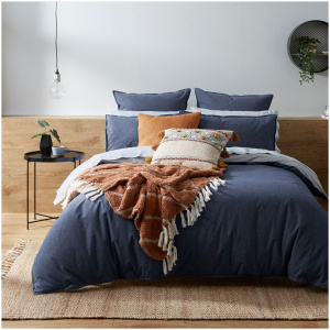 Lusso Reversible Brushed Cotton Blend Queen Quilt Cover