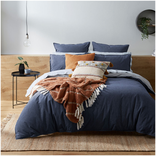 Lusso Reversible Brushed Cotton Blend Queen Quilt Cover