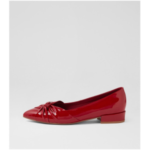 Midas Eccles Mi Dk Red Patent Leather Dk Red Shoes Womens Shoes Casual Flat Shoes
