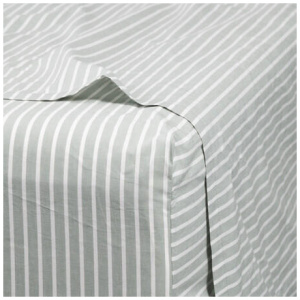 Modella Stripe Sheet Set - White, King Single, 100% Cotton