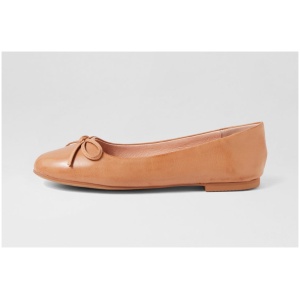 Mollini Ballerina Mo Dk Tan Leather Dk Tan Shoes Womens Shoes Casual Flat Shoes
