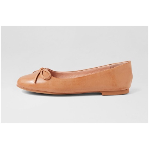 Mollini Ballerina Mo Dk Tan Leather Dk Tan Shoes Womens Shoes Casual Flat Shoes
