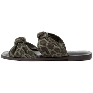 Mollini Elstone Mo Khaki Ocelot Fabric Khaki Ocelot Sandals Womens Shoes Casual Sandals Flat Sandals