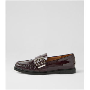 Mollini Genelle Mo Burgundy Patent Leather Burgundy Shoes Womens Shoes Casual Flat Shoes