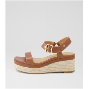 Mollini Gian Mo Walnut Leather Walnut Sandals Womens Shoes Casual Heeled Sandals