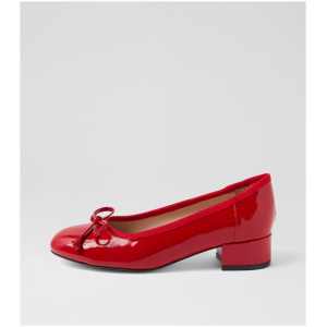 Mollini Jave Mo Spicy Red Patent Leather Spicy Red Shoes Womens Shoes Casual Heeled Shoes