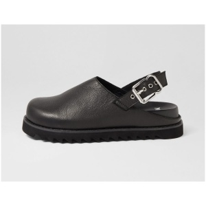 Mollini Miana Mo Black Leather Black Shoes Womens Shoes Casual Flat Shoes