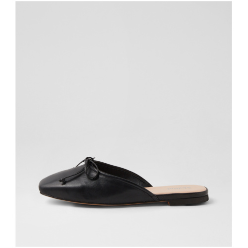 Mollini Nevina Mo Black Leather Black Shoes Womens Shoes Casual Flat Shoes