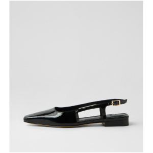 Mollini Odelle Mo Black Patent Leather Black Shoes Womens Shoes Casual Flat Shoes