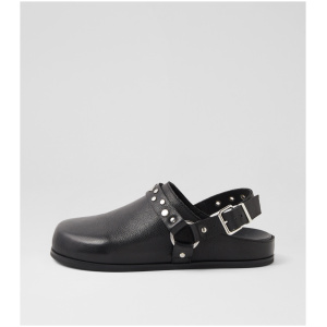 Mollini Vunida Mo Black Leather Black Shoes Womens Shoes Casual Flat Shoes