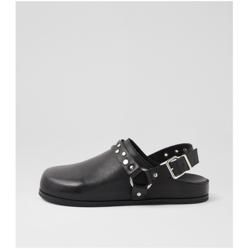 Mollini Vunida Mo Black Leather Black Shoes Womens Shoes Casual Flat Shoes