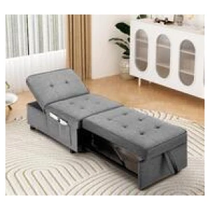 Nico 1 Seater Ottoman Sofa Bed Grey