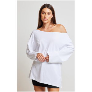 Ode Kaia Off Shoulder Tee White