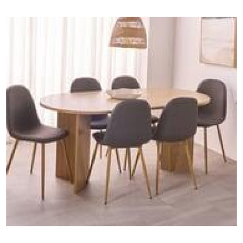 Olsen 6 Seater Dining Table Brown