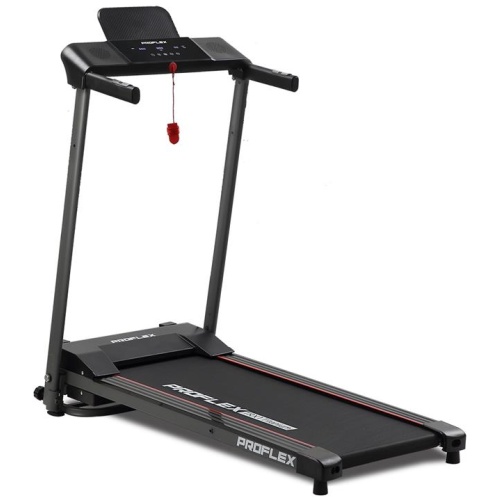 PROFLEX Electric Treadmill Compact Foldable with Bluetooth Speakers, Digital Device Stand - Black & Grey