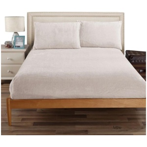 Ramesses Teddy Fleece Fitted Sheet Combo Set Beige Queen
