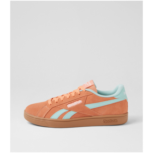 Reebok Court Retro W Rz Sun Kissed Orange Aqua Gum Fabric Sun Kissed Orange Aqua Gum Sneakers Womens Shoes Casual Casual Sneakers