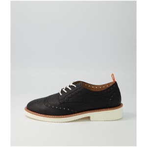 Rollie Derby Brogue Rise Rl Black Leather Black Shoes Womens Shoes Casual Flat Shoes