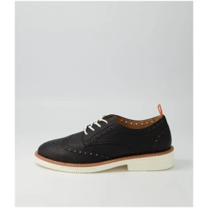 Rollie Derby Brogue Rise Rl Black Leather Black Shoes Womens Shoes Casual Flat Shoes