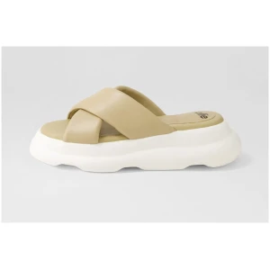 Rollie Porto Cross Slide Rl Latte Leather Latte Sandals Womens Shoes Casual Sandals Flat Sandals