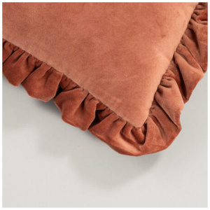 Ruffle Cushion - Orange, 100% Cotton