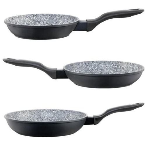 STONEX2 Ceramic Non Stick Cast Aluminium Frypan Tri Pack , & Size 20cm/24cm/28cm by Baccarat