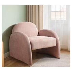 Selene Rose Tan Arched Armchair Pink